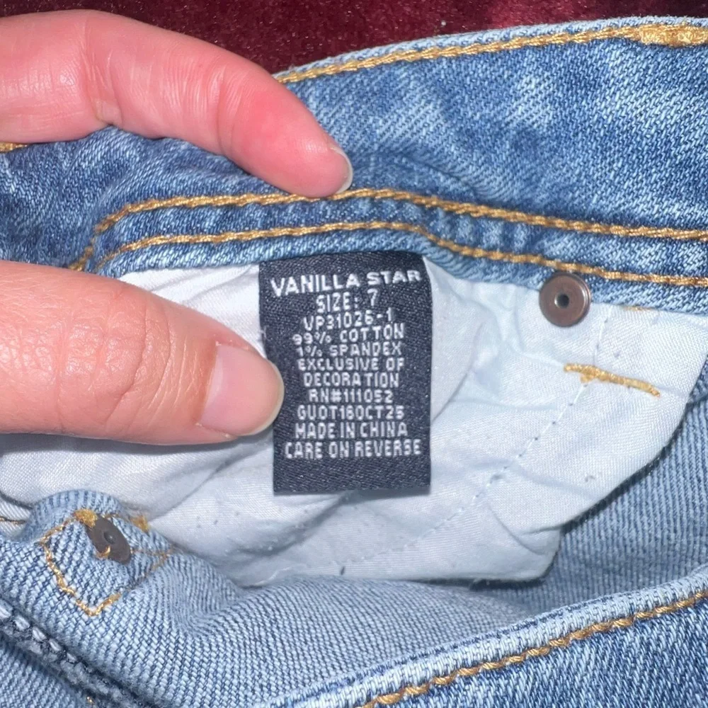 Vanilla Star Blue Jean Shorts with Patches‎